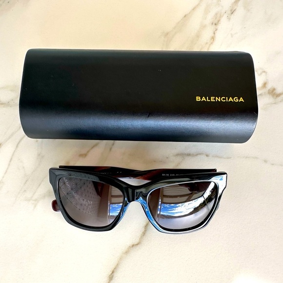Balenciaga Women’s Rectangular Sunglasses, Style BA0098, NWOT - Picture 2 of 11